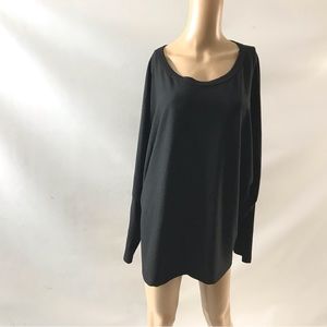 New PRETTYGARDEN Chic Women’s XXL Long Sleeve Dolman Knit Top Ribbed Black
